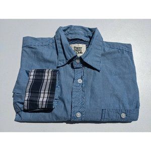 Paper Denim & Cloth Blue & White Button Up Shirt